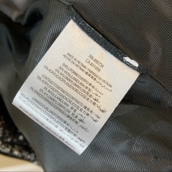 BCBGmaxazria Black Tweed Asymmetric Zip Up Jacket Women’s Size XS - Picture 5 of 14